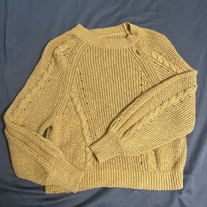 Semi-cropped Crotchet Sweater - AE